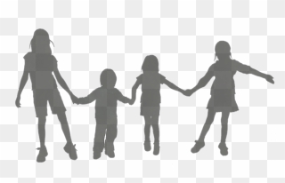 Child Clip Art Silhouette Vector Graphics Portable - Child Holding Hand Silhouette Family - Png Download