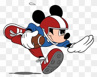 Mickey Mouse Clipart Football - Mickey Mouse Football Clipart - Png Download