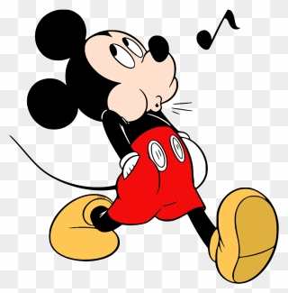 Draw Mickey Mouse Whistling Clipart