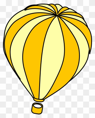 Yellow Hot Air Balloon Clipart - Png Download