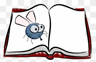 Fly On A Book Clipart