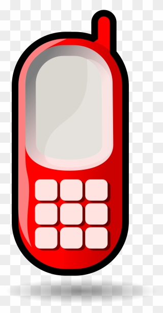 Clipart Phone Cellular Phone - Red Mobile Phone Png Transparent Png