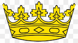 Head, King, Queen, Cartoon, Golden, Template, Gold - Crown Clip Art - Png Download