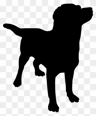 Dog And Cat Silhouette Clip Art Free - Dog Silhouette .png Transparent Png