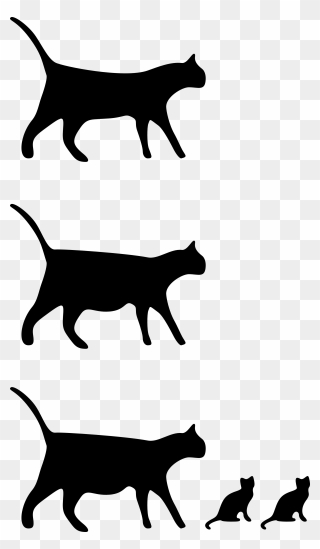 Free Black And White Cat Drawing, Download Free Clip - Black Cat To Draw - Png Download