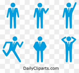Businessman Expressions Hand Gestures Clipart Icon - Gestures Clipart - Png Download