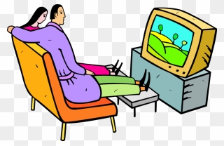 See Clipart Watch Tv - Couple Watching Tv Png Transparent Png