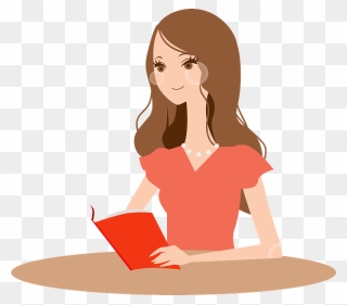 Woman Reading Book Clipart - 無料 イラスト 読書 大人 - Png Download