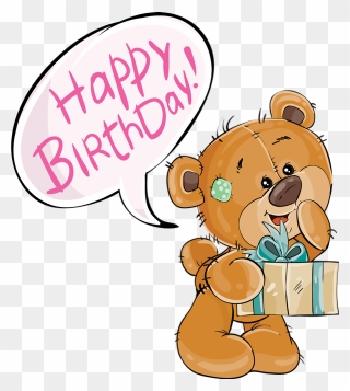 Happy Birthday - Happy Birthday Teddybär Clipart - Png Download