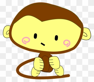 Transparent Cute Monkey Clipart - Cute Monkey - Png Download