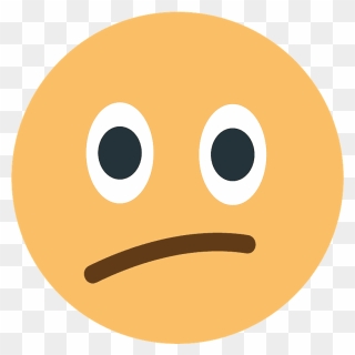Confused Face Emoji Clipart - Smiley - Png Download