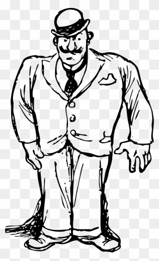 Fat Tall Man Cartoon Clipart