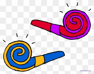 Party Horn Clip Art Image Birthday - Party Blower Clip Art - Png Download