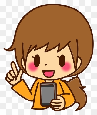 Woman Girl Smartphone Clipart - Woman - Png Download