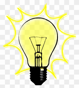 Incandescent Light Bulb Lamp Electric Light Clip Art - Transparent Background Light Bulb - Png Download