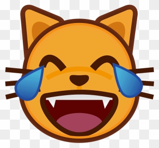 Katze Mit Freudentränen Clipart - Heart Eyes Cat Emoji - Png Download