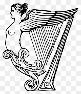 Harp Drawing Clipart