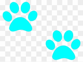 Puppy Paw Print Blue Clipart