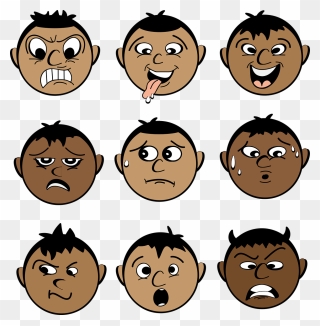 Facial Expression Faces For Emotions Clipart