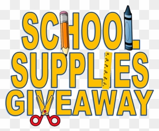 School Supply - School Supply Giveaway Clipart - Png Download