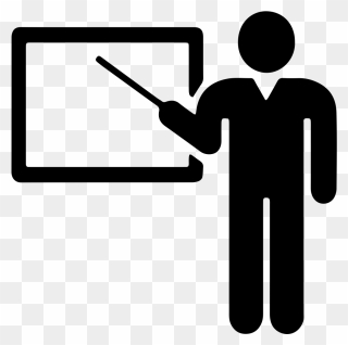 Clipart Teacher Black And White - Teacher Icon Png Transparent Png