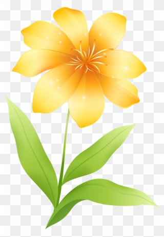 Flower Yellow Clip Art - Yellow Flower Clipart - Png Download