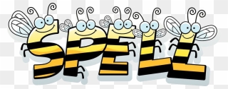 Clip Art Cartoon Bees - Spelling Bee Clipart - Png Download
