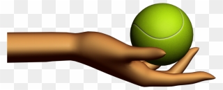 Sports Themed Video Clipart With Abstract Hand Holding - Hand Holding Ball Clipart - Png Download