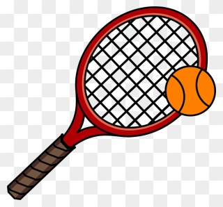 Tennis Racket Ball Sports Clipart - Silhouette Tennis Racket Clipart - Png Download