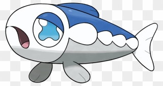 Scared Swimming Fast Black And White Fish Clipart Clip - Water Type Pokemon - Png Download