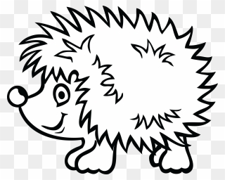 Baby Hedgehog Clipart Black And White - Clipart Hedgehog - Png Download