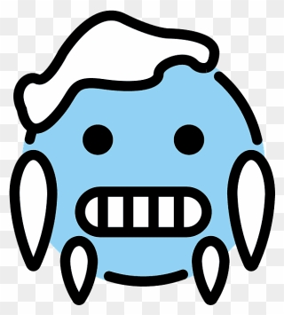 Cold Face Emoji Clipart - Png Download