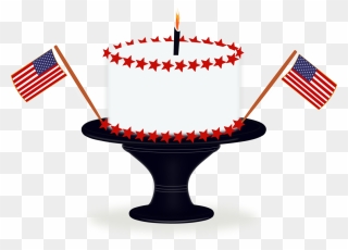 Line,candle Holder,birthday Cake - Happy Birthday America Free Clipart