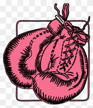 Boxing Gloves Outline Png Images - Pink Boxing Gloves Art Clipart
