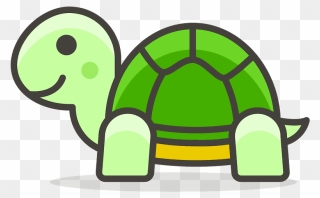 Turtle Emoji Clipart - Cute Turtle Icon Png Transparent Png