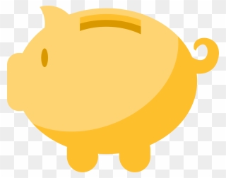 Piggy Bank Clipart Png Free Download Domestic Pig Saving - Yellow Piggy Bank Vector Transparent Png