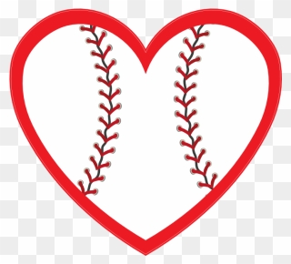 Custom Baseball Heart With Your Colors Magnet - Baseball Stitching Free Svg Clipart
