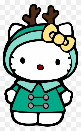 Hello Kitty Bow Svg Template - Cute Hello Kitty Christmas Clipart