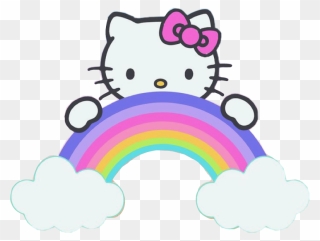 #hellokitty #sanrio #hellokittyunicorn #rainbow #kitty - Hello Kitty Logo Png Clipart