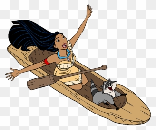 Canoe Clipart Family - Pocahontas Disney Canoe - Png Download