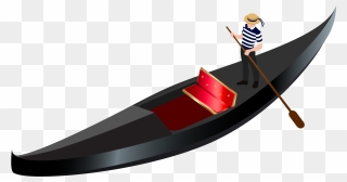 #ftestickers #clipart #cartoon #man #boat #gondola - Gondola Clip Art - Png Download