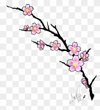 Free Cherry Blossom Tree Png, Download Free Clip Art, - Cherry Blossom Tattoo Design Transparent Png
