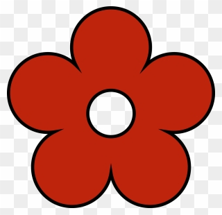 Red Flower Png Clipart - Simple Flower Clip Art Transparent Png
