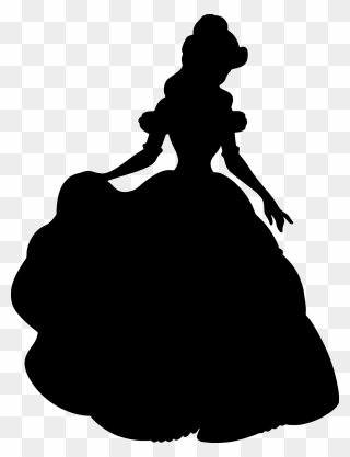 Child Princess Silhouette Clipart Collection - Princess Belle Silhouette - Png Download