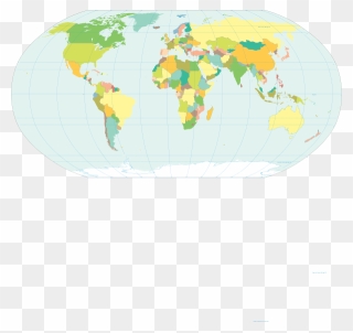 Polar Region In World Map Clipart