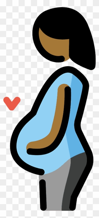 Pregnant Woman Emoji - Pregnant Woman Icon Vector Clipart (#3247956