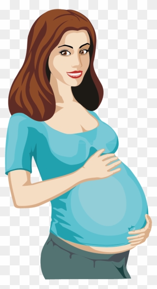 Pregnancy Woman Clip Art - Vector Pregnant Woman Clipart Png Transparent Png