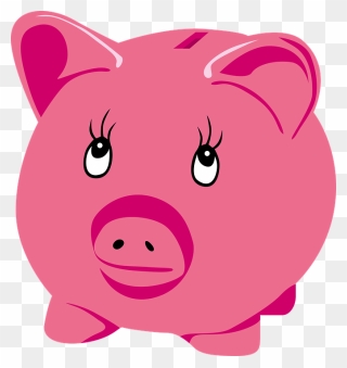 Piggy Bank With Crown Clipart Transparent Stock Piggy - Hình Con Heo Đất - Png Download