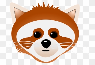 Cartoon Raccoon Face Clipart - Cartoon - Png Download