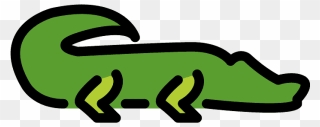 Crocodile Emoji Clipart - Crocodile Symbol - Png Download
